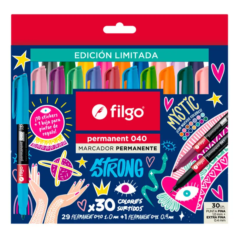 Marcadores Permanentes FILGO Mystic 30 un.