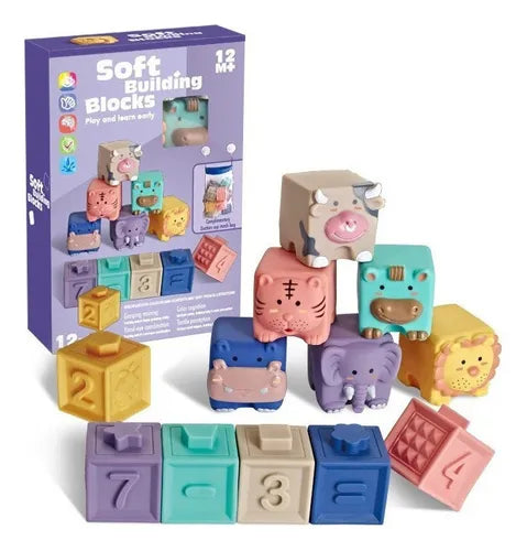 Bloques sensoriales de Silicona 12 pcs