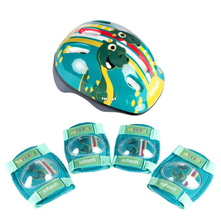 Set Casco y Rodilleras Green 4+