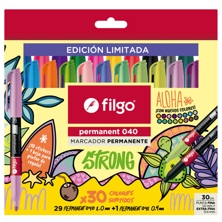 Marcadores Permanentes FILGO Aloha 30 un.