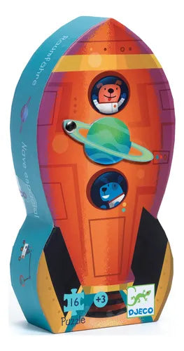Puzzle Silueta Spaceship 16 piezas