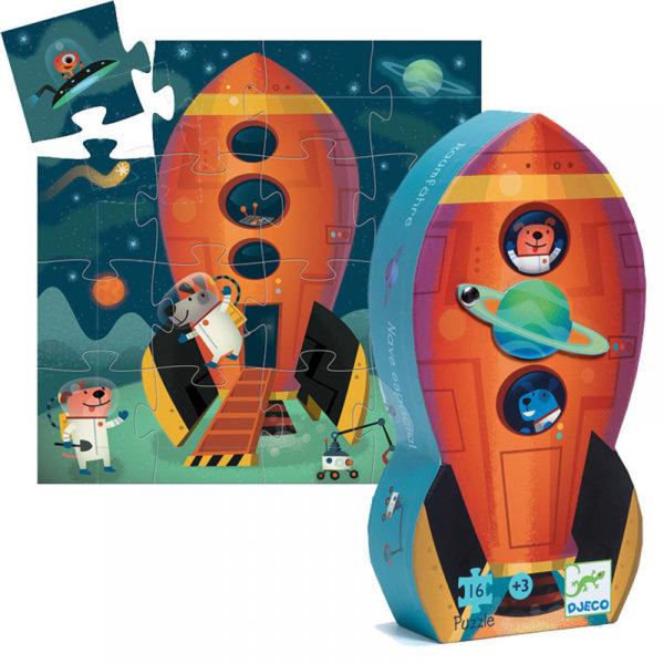 Puzzle Silueta Spaceship 16 piezas