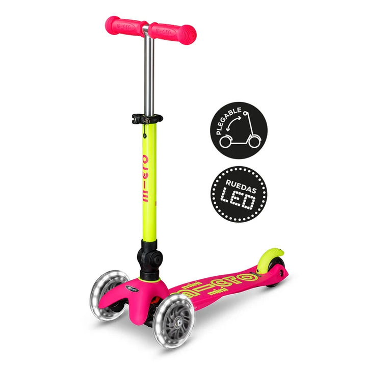 Scooter MICRO Mini Deluxe fucsia/amarillo 2+