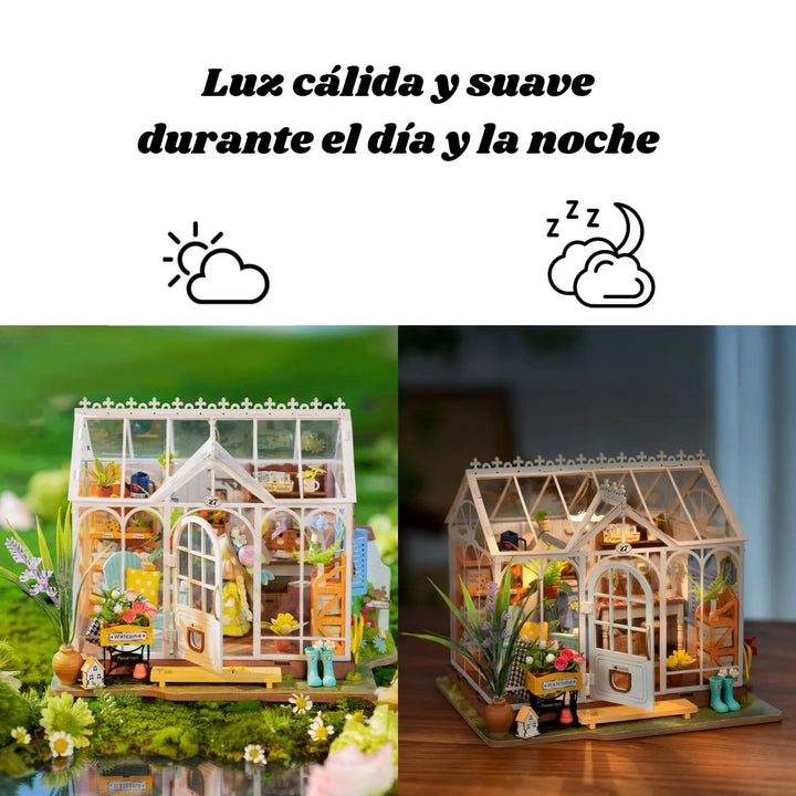 DIY Miniatura - Invernadero blanco