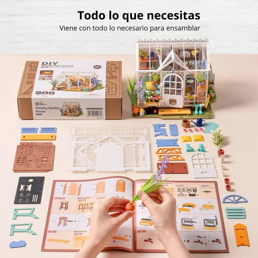 DIY Miniatura - Invernadero blanco